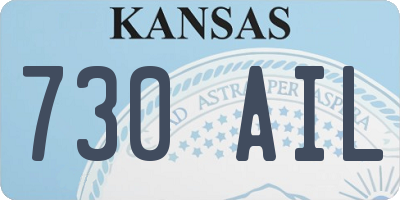 KS license plate 730AIL