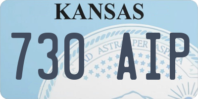 KS license plate 730AIP