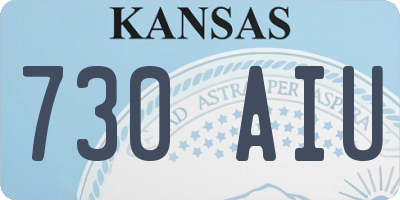 KS license plate 730AIU