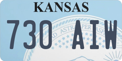 KS license plate 730AIW
