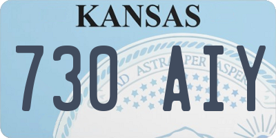 KS license plate 730AIY