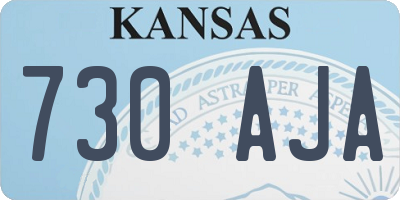 KS license plate 730AJA