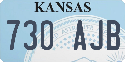 KS license plate 730AJB