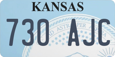 KS license plate 730AJC