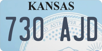 KS license plate 730AJD