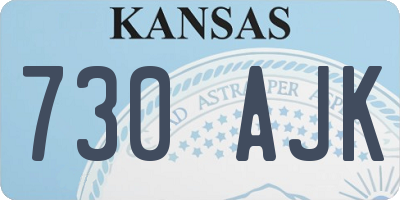 KS license plate 730AJK