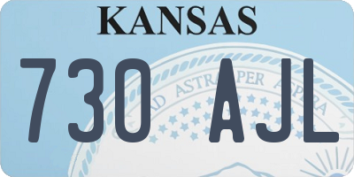 KS license plate 730AJL