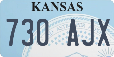 KS license plate 730AJX