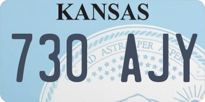 KS license plate 730AJY