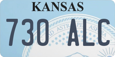 KS license plate 730ALC
