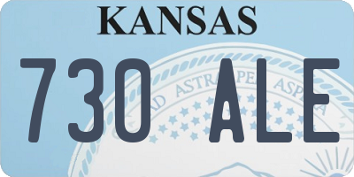 KS license plate 730ALE