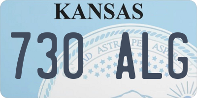 KS license plate 730ALG