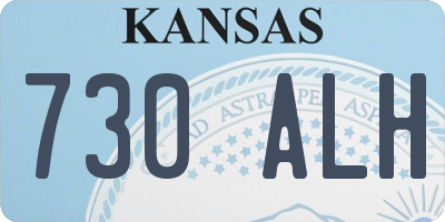 KS license plate 730ALH