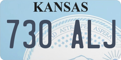 KS license plate 730ALJ