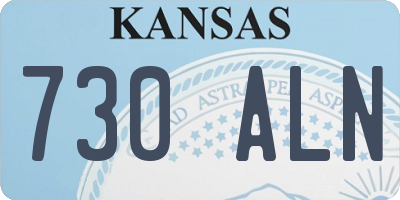 KS license plate 730ALN