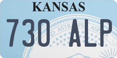KS license plate 730ALP