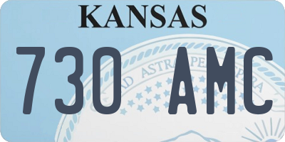 KS license plate 730AMC