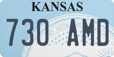 KS license plate 730AMD