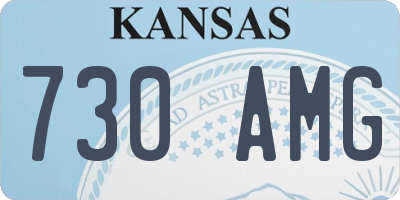 KS license plate 730AMG