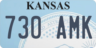 KS license plate 730AMK