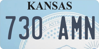 KS license plate 730AMN