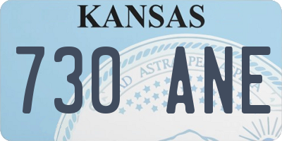 KS license plate 730ANE