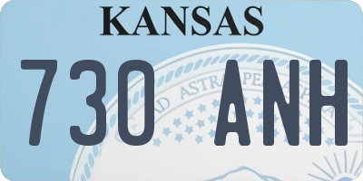 KS license plate 730ANH