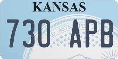 KS license plate 730APB