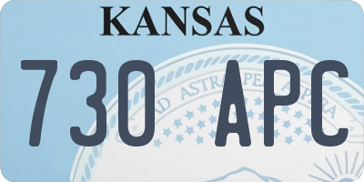KS license plate 730APC