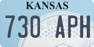 KS license plate 730APH