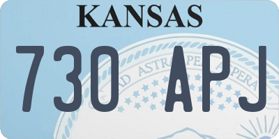 KS license plate 730APJ
