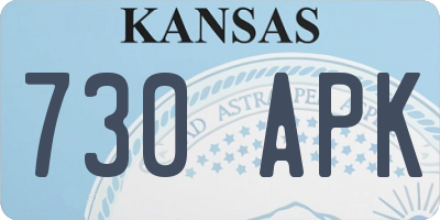 KS license plate 730APK
