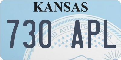 KS license plate 730APL