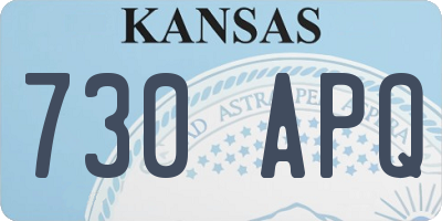 KS license plate 730APQ