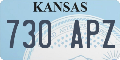 KS license plate 730APZ