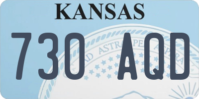 KS license plate 730AQD