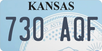 KS license plate 730AQF