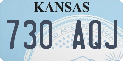 KS license plate 730AQJ