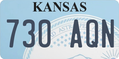 KS license plate 730AQN