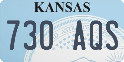 KS license plate 730AQS