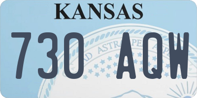 KS license plate 730AQW