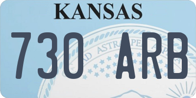 KS license plate 730ARB