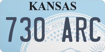 KS license plate 730ARC