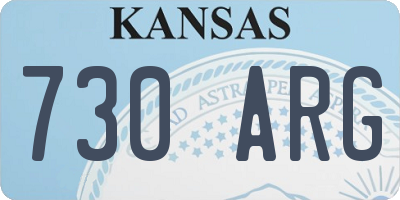 KS license plate 730ARG