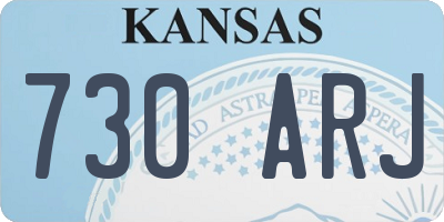 KS license plate 730ARJ