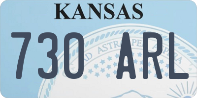 KS license plate 730ARL