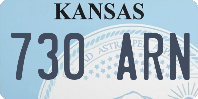 KS license plate 730ARN