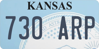 KS license plate 730ARP