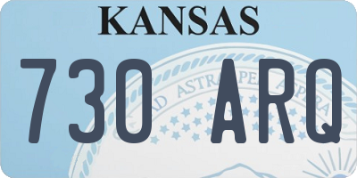 KS license plate 730ARQ