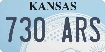 KS license plate 730ARS